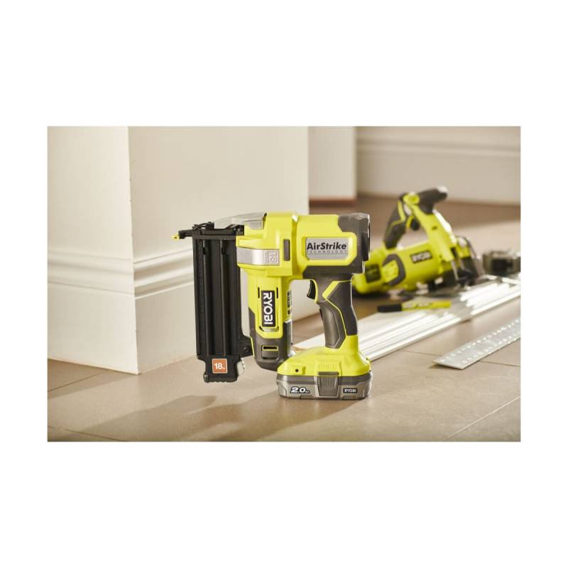 Ryobi - Pack RYOBI Cloueur d'assemblage air comprimé R18GN18-0 - 18V One+ - 1 batterie 2.0Ah - 1 chargeur rapide RC18120-120 - Image 4