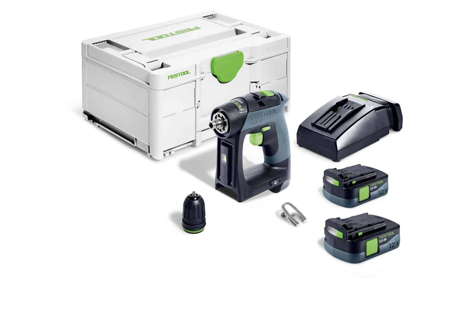 Perceuse-visseuse sans fil CXS 12 2,5-Plus - FESTOOL - avec 2 batteries 12V 2.5 Ah - chargeur - systainer - 576864 - Image 1