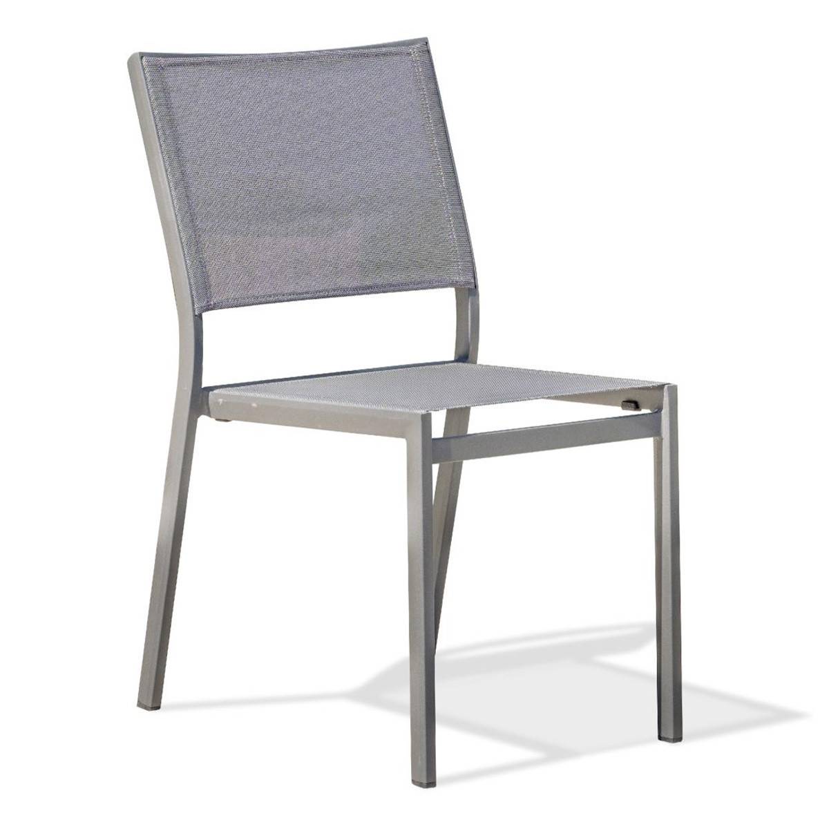Dcb Garden - Chaise de Jardin Empilable "Stockholm" 84cm Gris Anthracite - Image 1