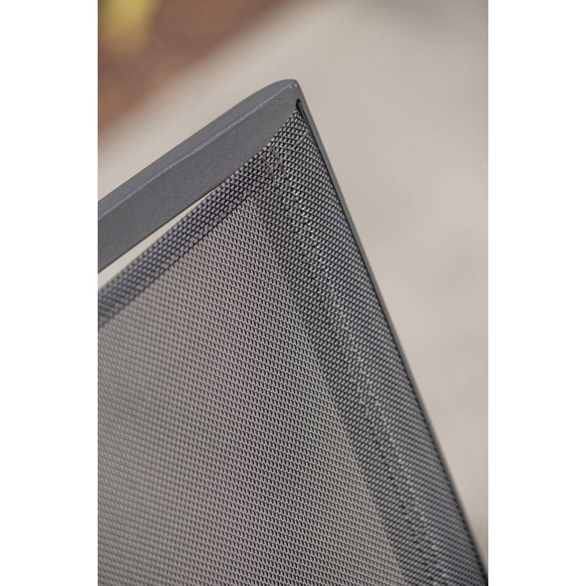 Dcb Garden - Chaise de Jardin Empilable "Stockholm" 84cm Gris Anthracite - Image 3