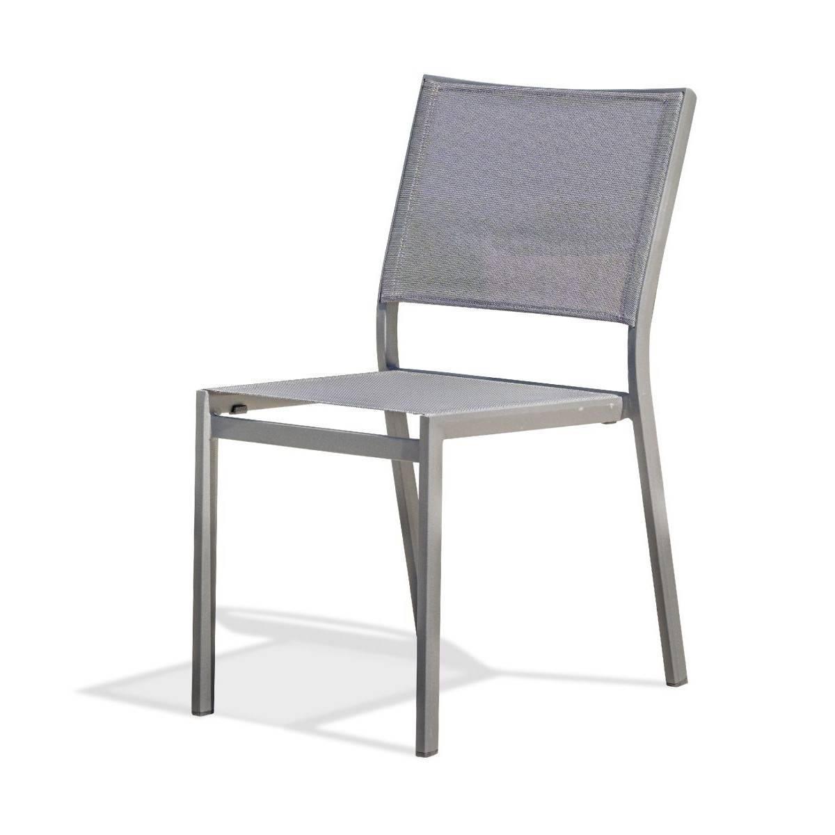 Dcb Garden - Chaise de Jardin Empilable "Stockholm" 84cm Gris Anthracite - Image 2