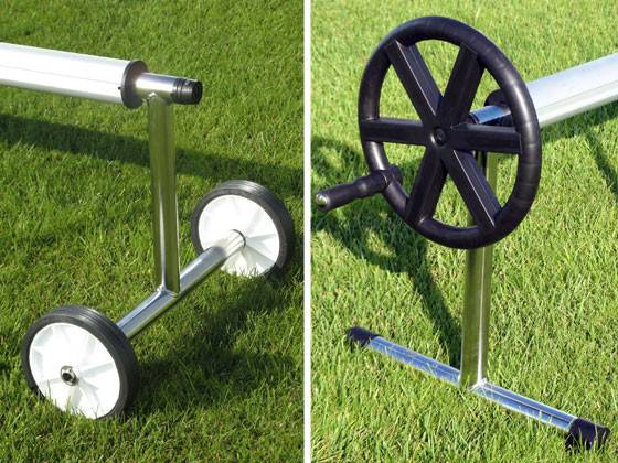 Enrouleur Alu Pieds Inox Télescopique 4 à 5.50m D80 -habitat Et Jardin