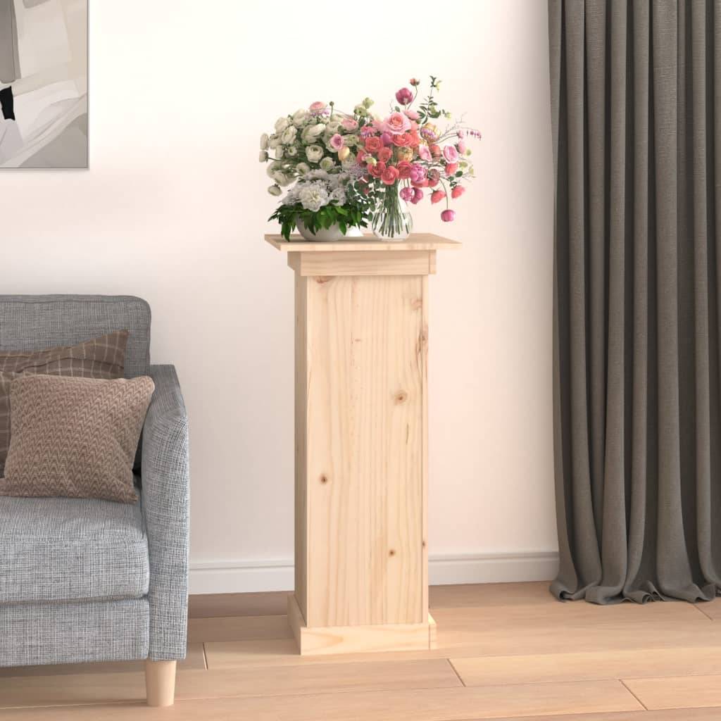 Support à fleurs en Bois de pin massif Présentoir stable pour Patio et Jardin Brun 40x40x90 cm – ComfortXL Outdoor Living - Image 3