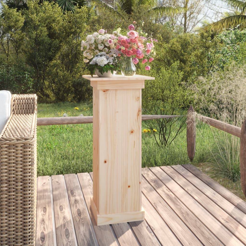 Support à fleurs en Bois de pin massif Présentoir stable pour Patio et Jardin Brun 40x40x90 cm – ComfortXL Outdoor Living - Image 1