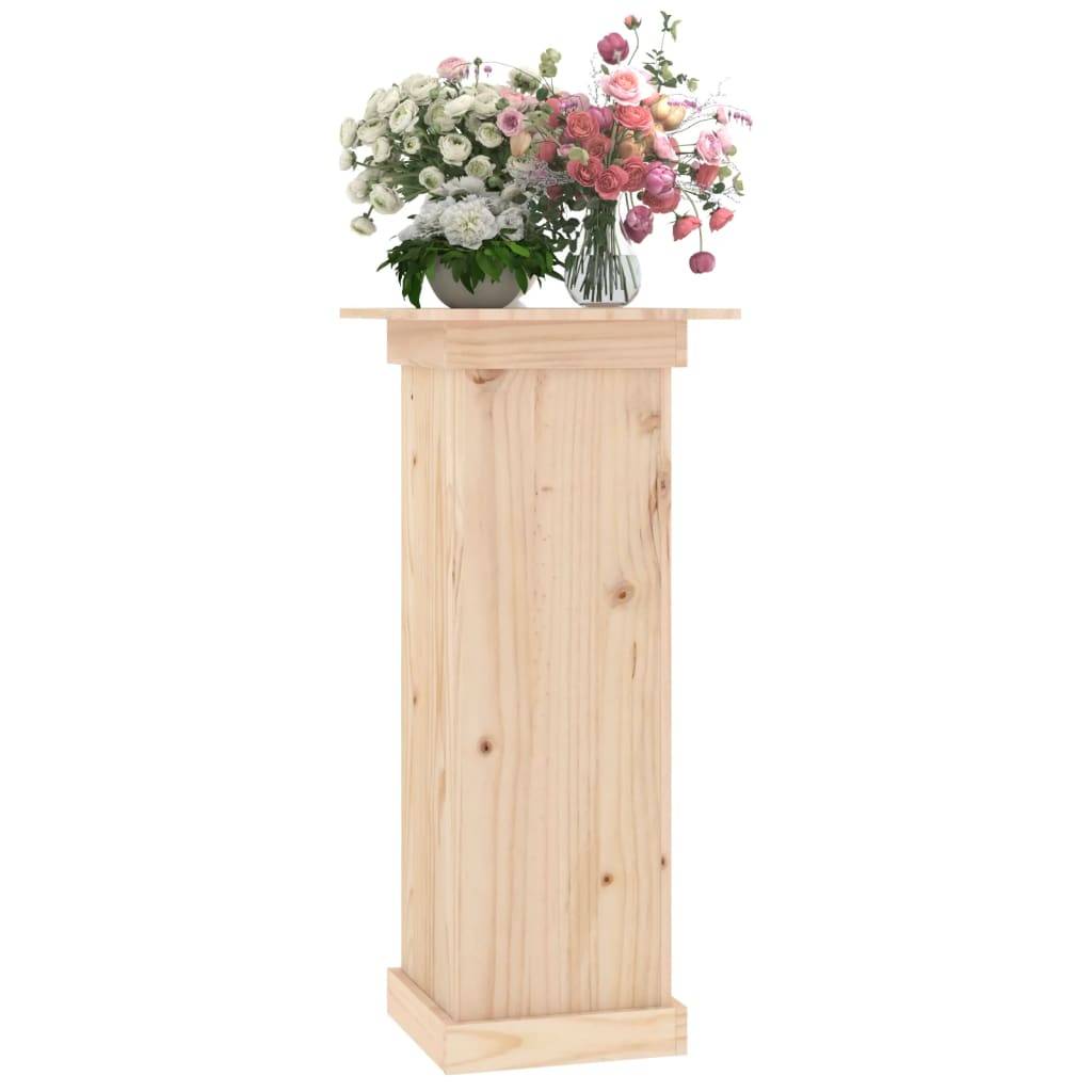Support à fleurs en Bois de pin massif Présentoir stable pour Patio et Jardin Brun 40x40x90 cm – ComfortXL Outdoor Living - Image 4