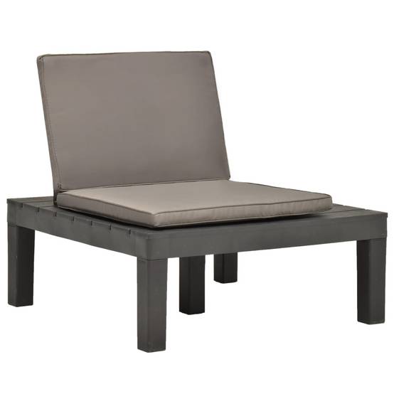 PANGIVO - Chaise de salon de jardin plastique anthracite 78 x 78 x 70 cm - PANGIVO - Image 1