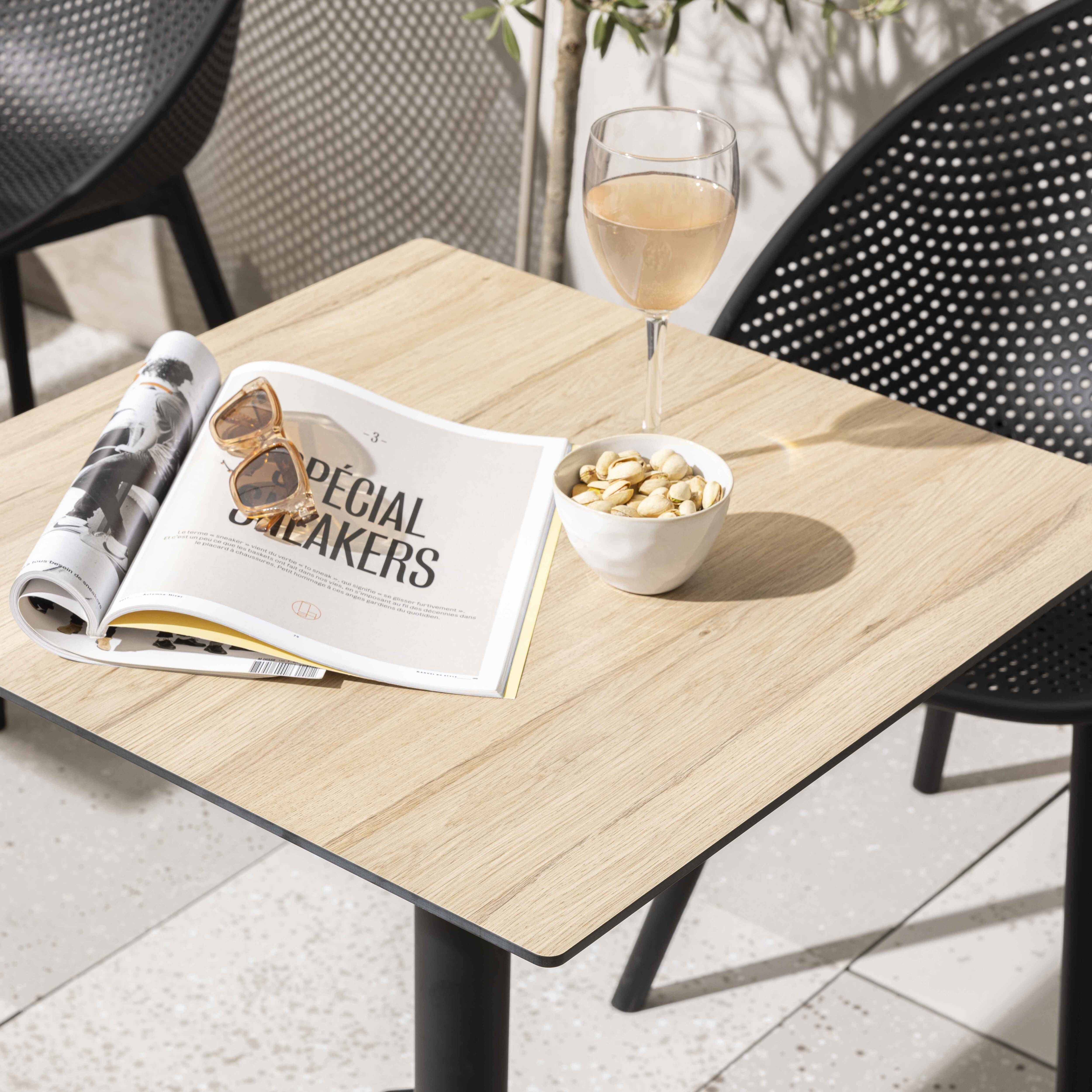 Oviala - Plateau de table stratifié 60x60 cm chêne naturel  Opéra - Oviala - Image 2