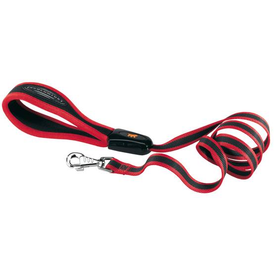 Ferplast - Ferplast Laisse pour chien en nylon ERGOCOMFORT G15/120, Poignée ergonomique, Rembourrage doux, Longueur 120 cm x 2,5 cm, Rouge - Image 1
