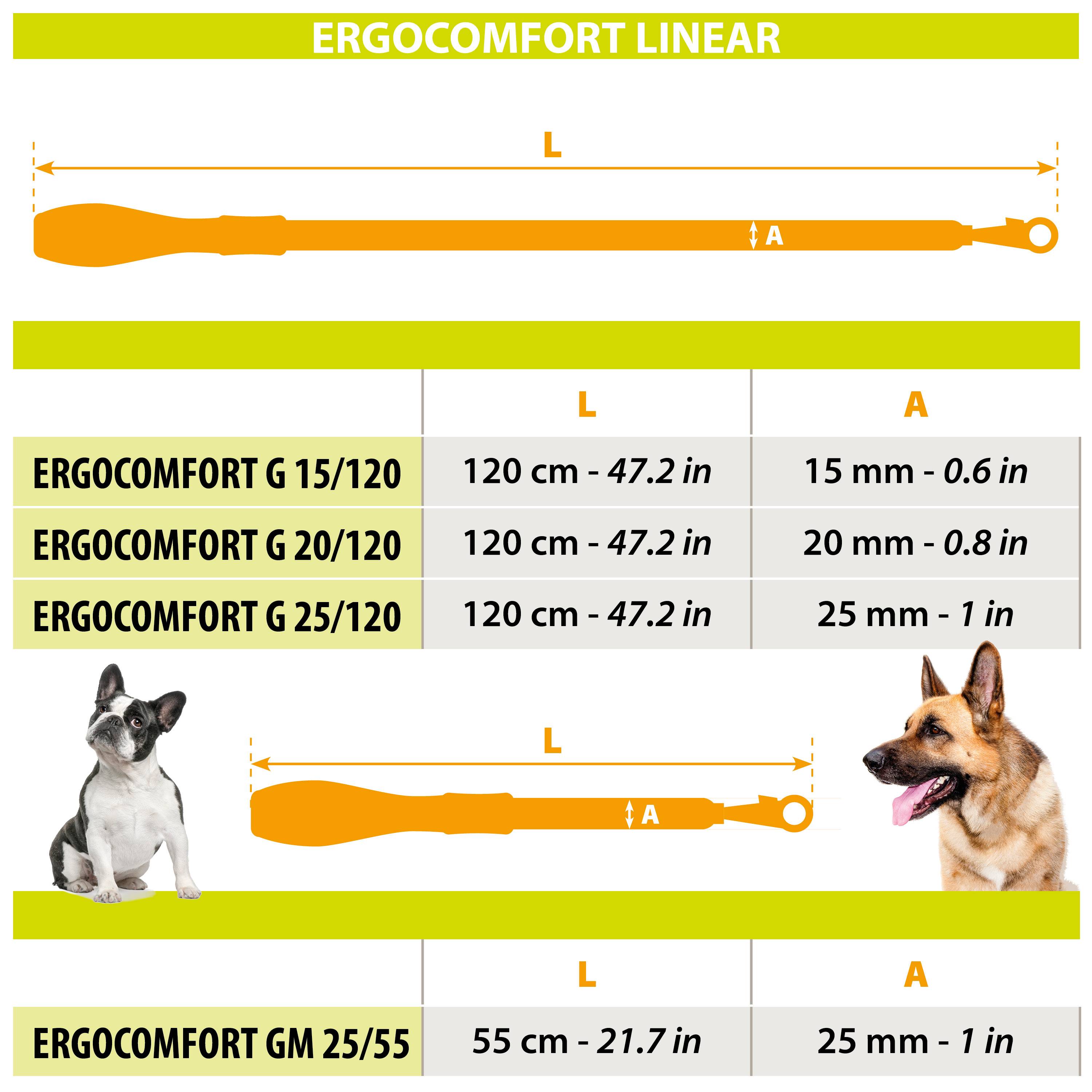 Ferplast - Ferplast Laisse pour chien en nylon ERGOCOMFORT G15/120, Poignée ergonomique, Rembourrage doux, Longueur 120 cm x 2,5 cm, Rouge - Image 2