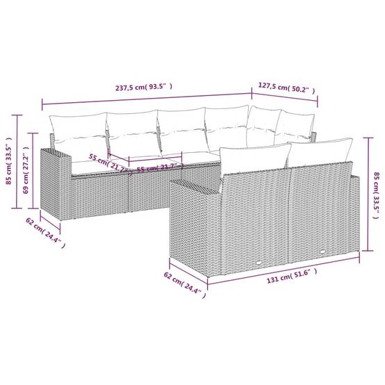 ComfortXL - Salon de jardin bas 7 pièces Résine Tressée Gris Clair avec Coffres de Rangement – ComfortXL Outdoor Living - Image 3