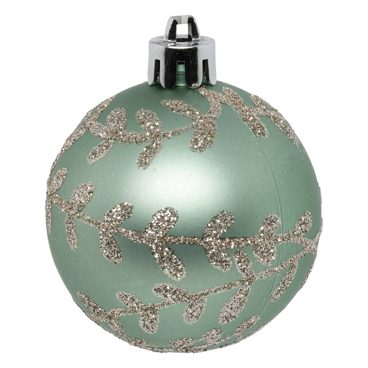 Fééric Lights & Christmas - Déco de sapin Lot de 12 Boules de Noël D 6 cm - Vert et Cuivré - Image 7