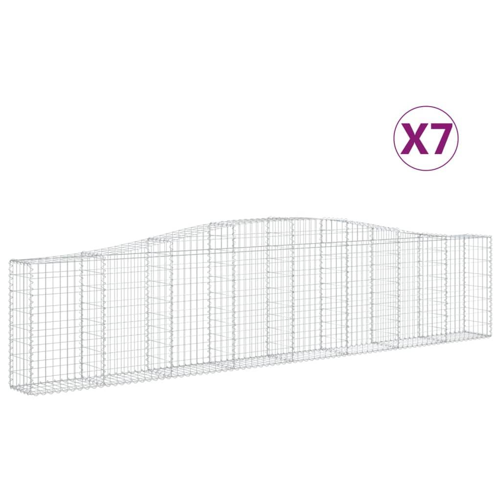Vidaxl - Paniers à gabions arqués 7 pcs 400x30x80/100 cm Fer galvanisé vidaXL 3145818 - Image 2