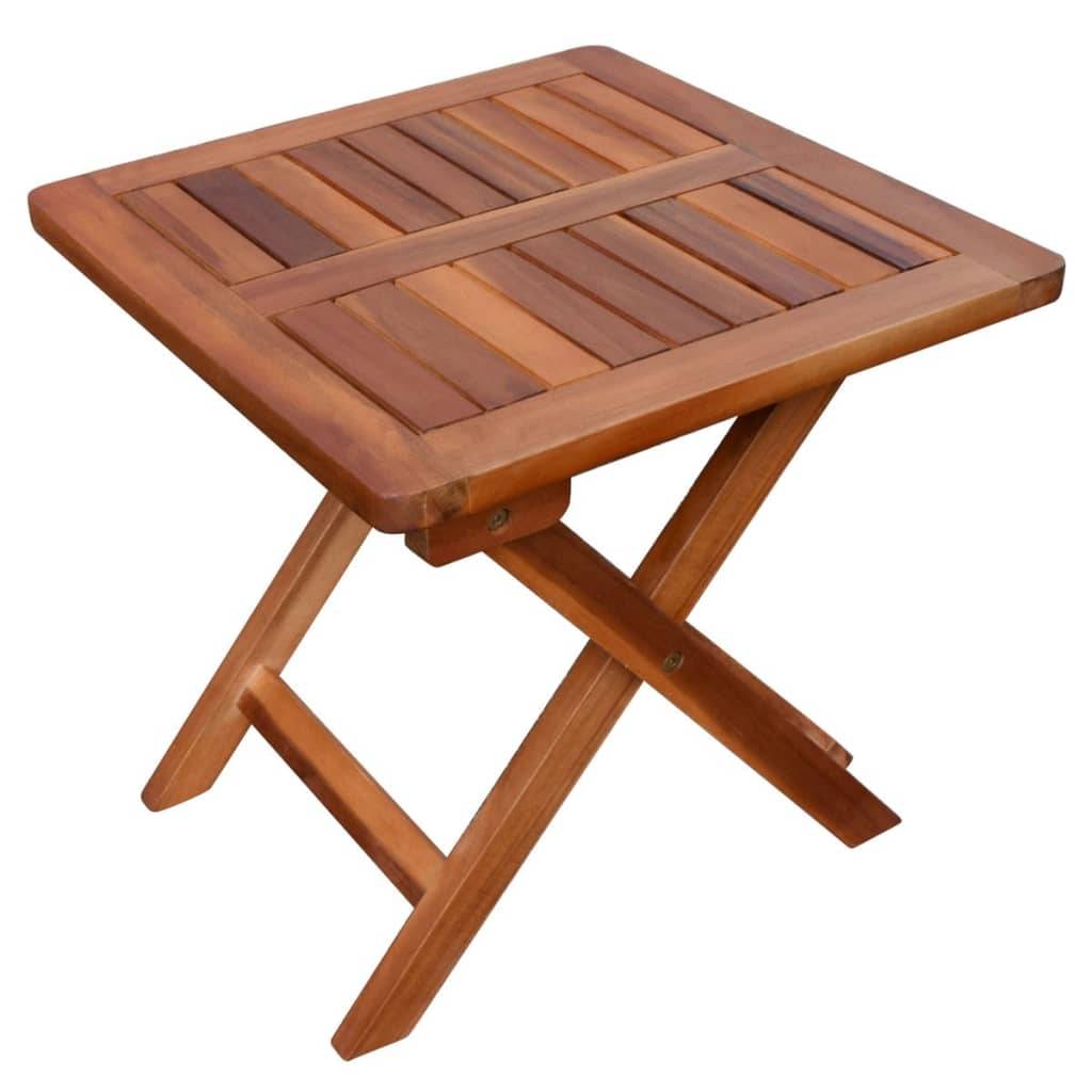 Chaise longue | Transat | Bain de soleil avec table Bois d'acacia solide - Image 8