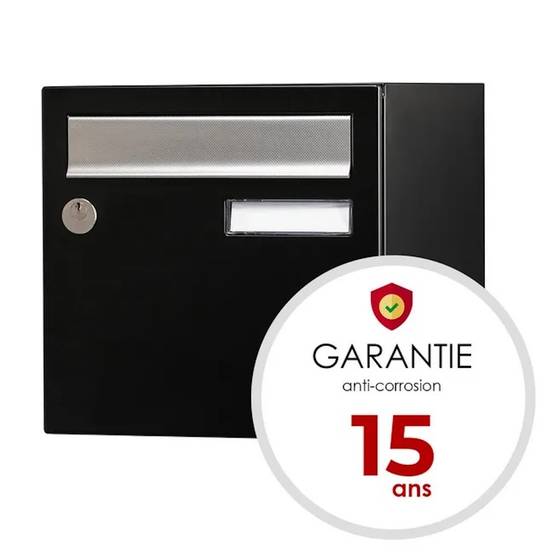 Boîte aux lettres - 1 porte extérieur - Allure - acier noir mat - Image 4