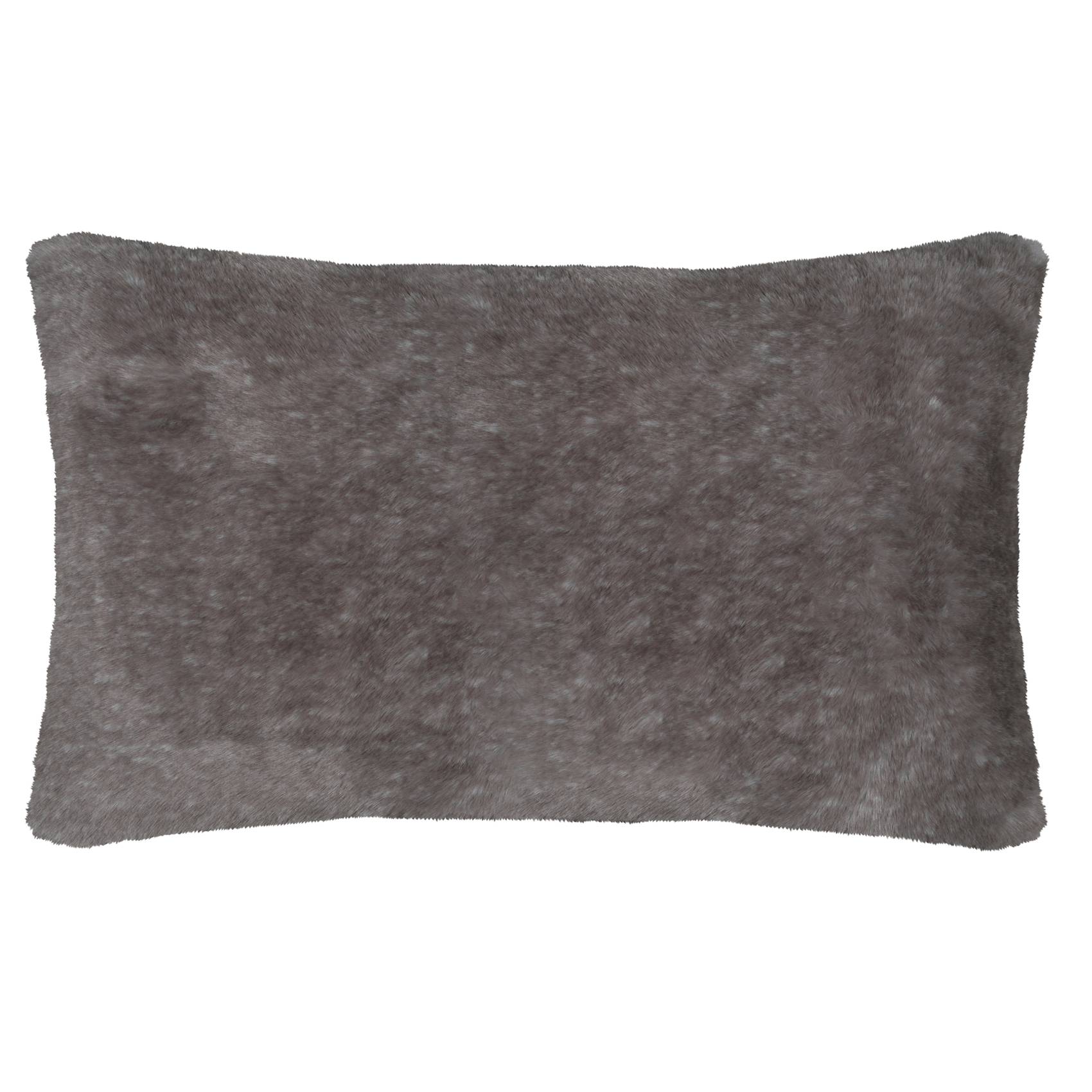 Lovely Casa - Coussin imitation fourrure ultra douce - LOVELY CASA - Polyester - Taupe - Image 1