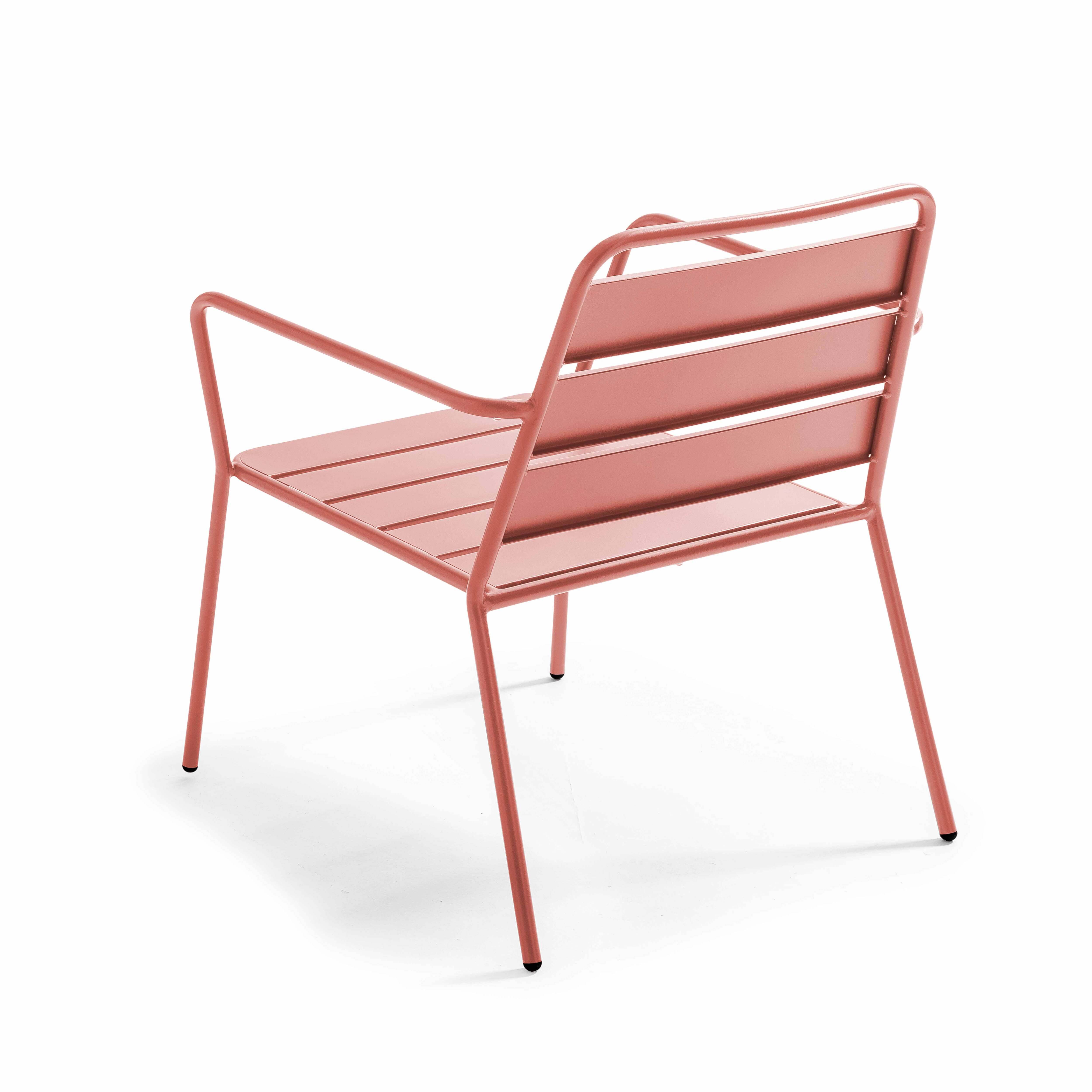 Oviala - Fauteuil bas de jardin en métal argile Palavas - Oviala - Image 4