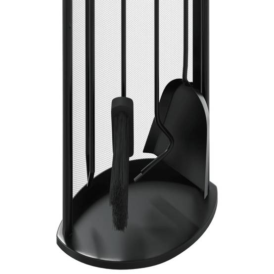 Set Serviteur de Cheminée Acier 5 Pièces pour Foyer Entretien du Feu 66 cm Noir - ComfortXL Outdoor Living - Image 8