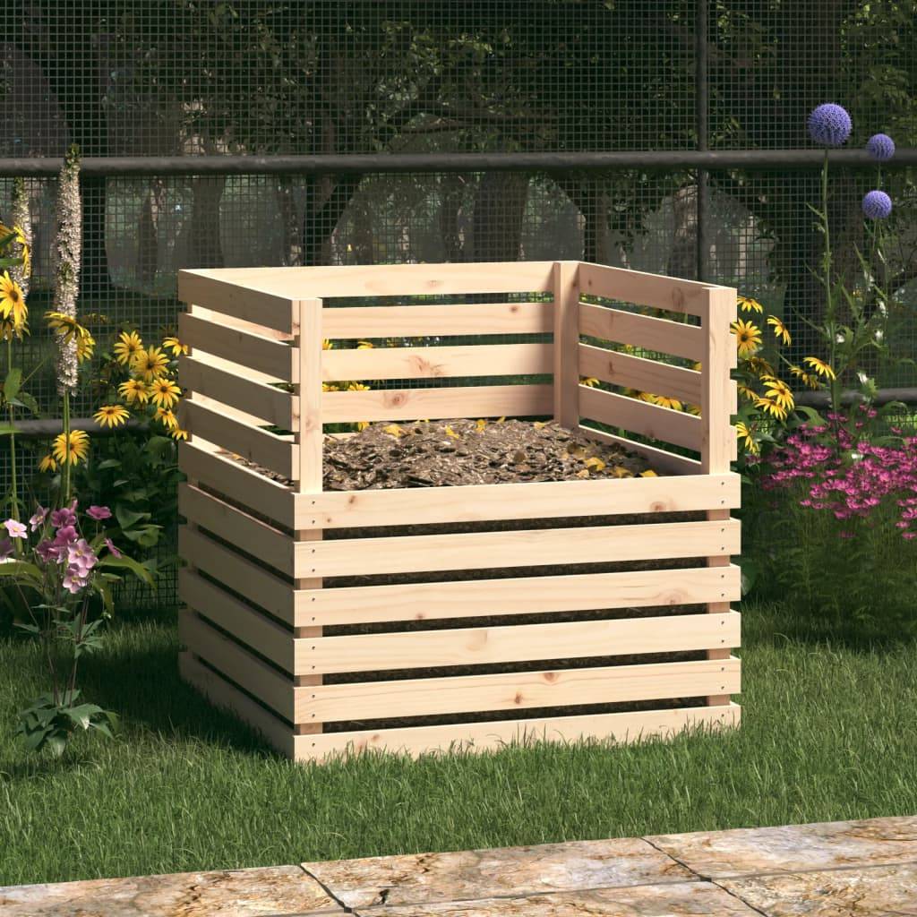 PANGIVO - Composteur bois de pin naturel 80 x 80 x 78 cm - PANGIVO - Image 1
