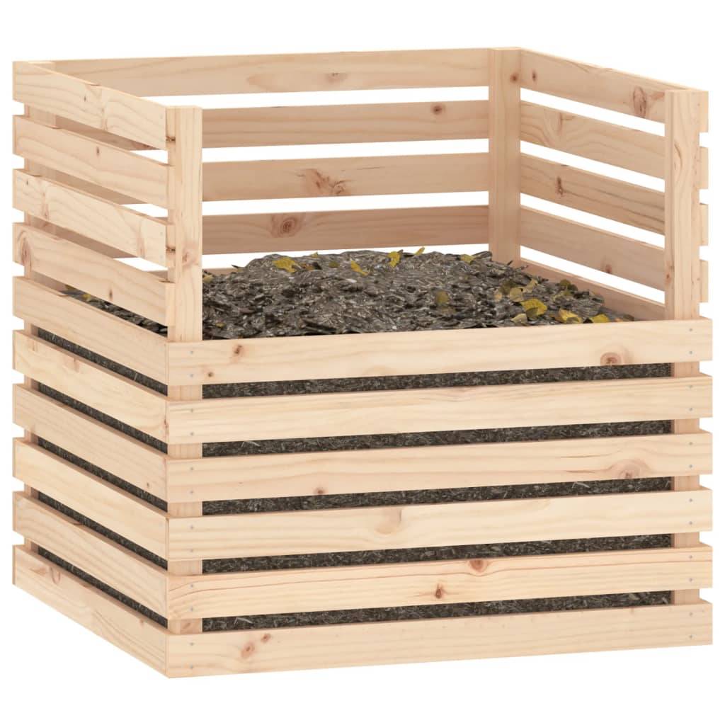 PANGIVO - Composteur bois de pin naturel 80 x 80 x 78 cm - PANGIVO - Image 4