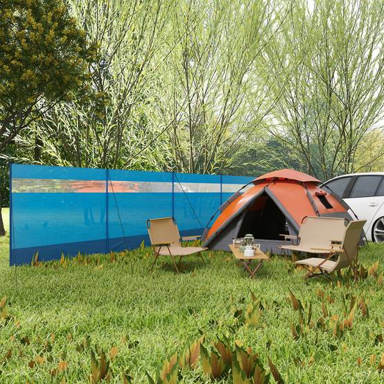 Paravent de camping polyester bleu 725 x 0.1 x 140 cm - PANGIVO - Image 4