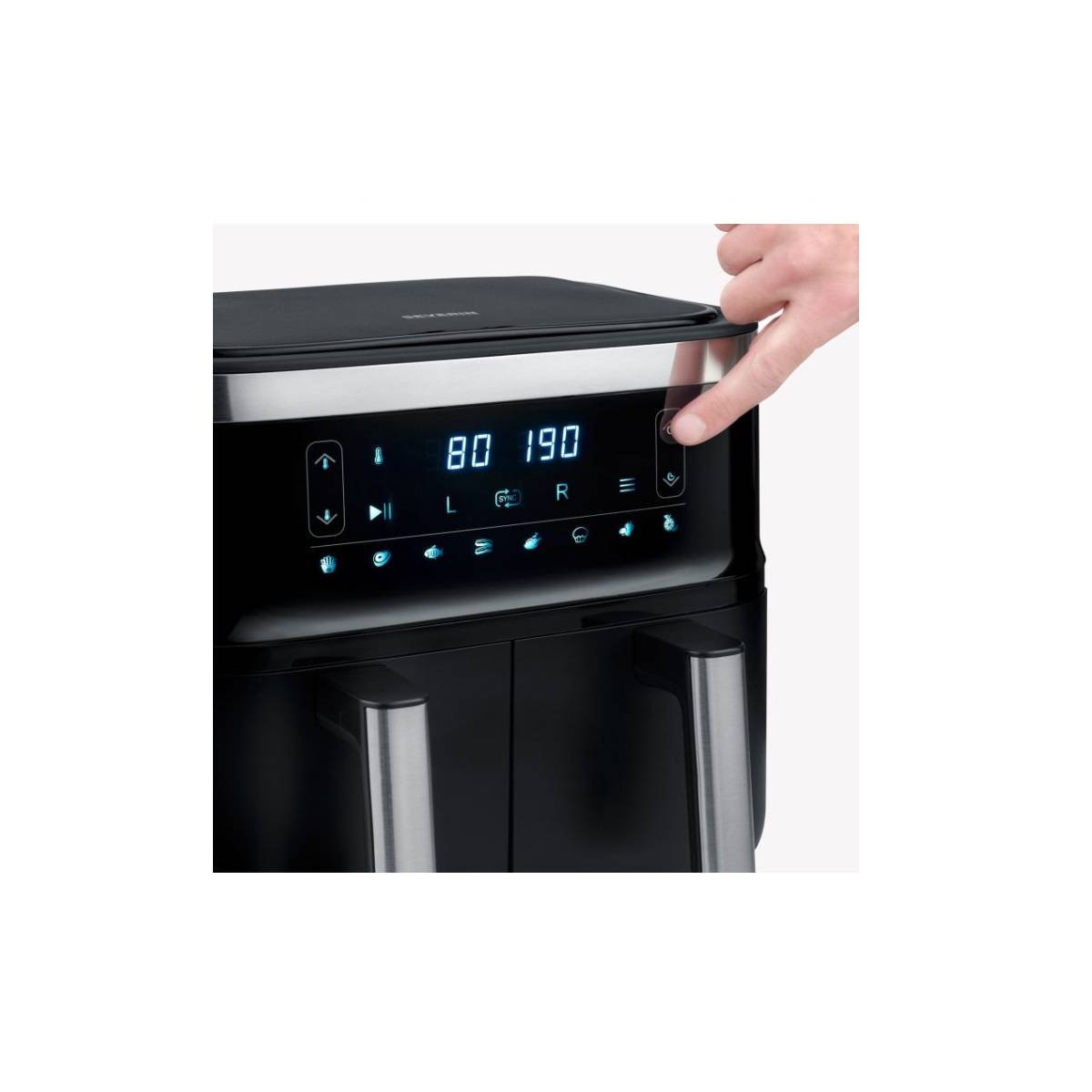 Severin - Friteuse sans huile 2x3.8l 2850w noir FR2453 Severin - Image 2