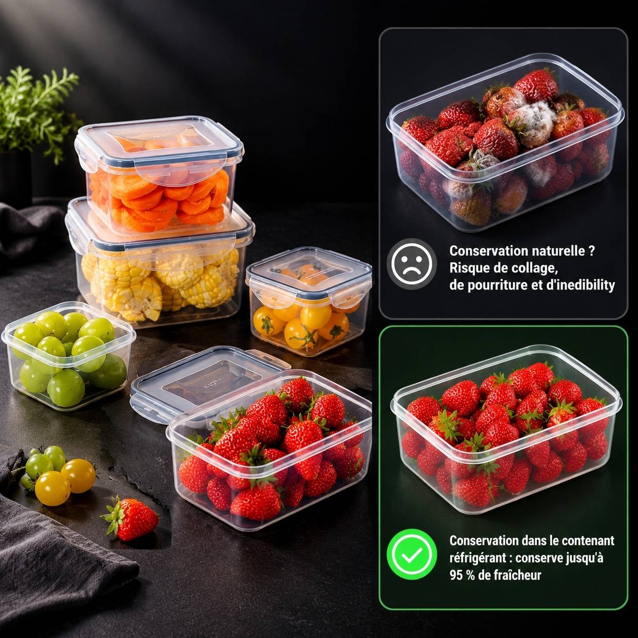 Boîtes de Conservation Alimentaire Hermétiques avec Couvercles Lot de 50 - Image 5