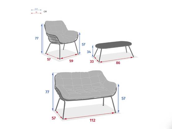 Hesperide - Salon de jardin en aluminium Paopao Graphite + Housse - 4 places - Hespéride - Image 7