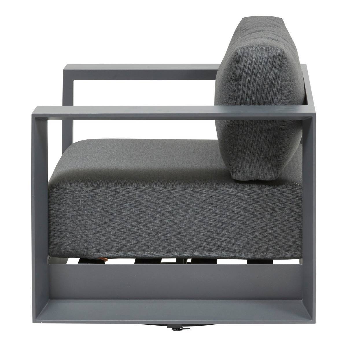 Hesperide - Fauteuil de salon de jardin rotatif ALLURE Gris / Graphite Hespéride - Image 4