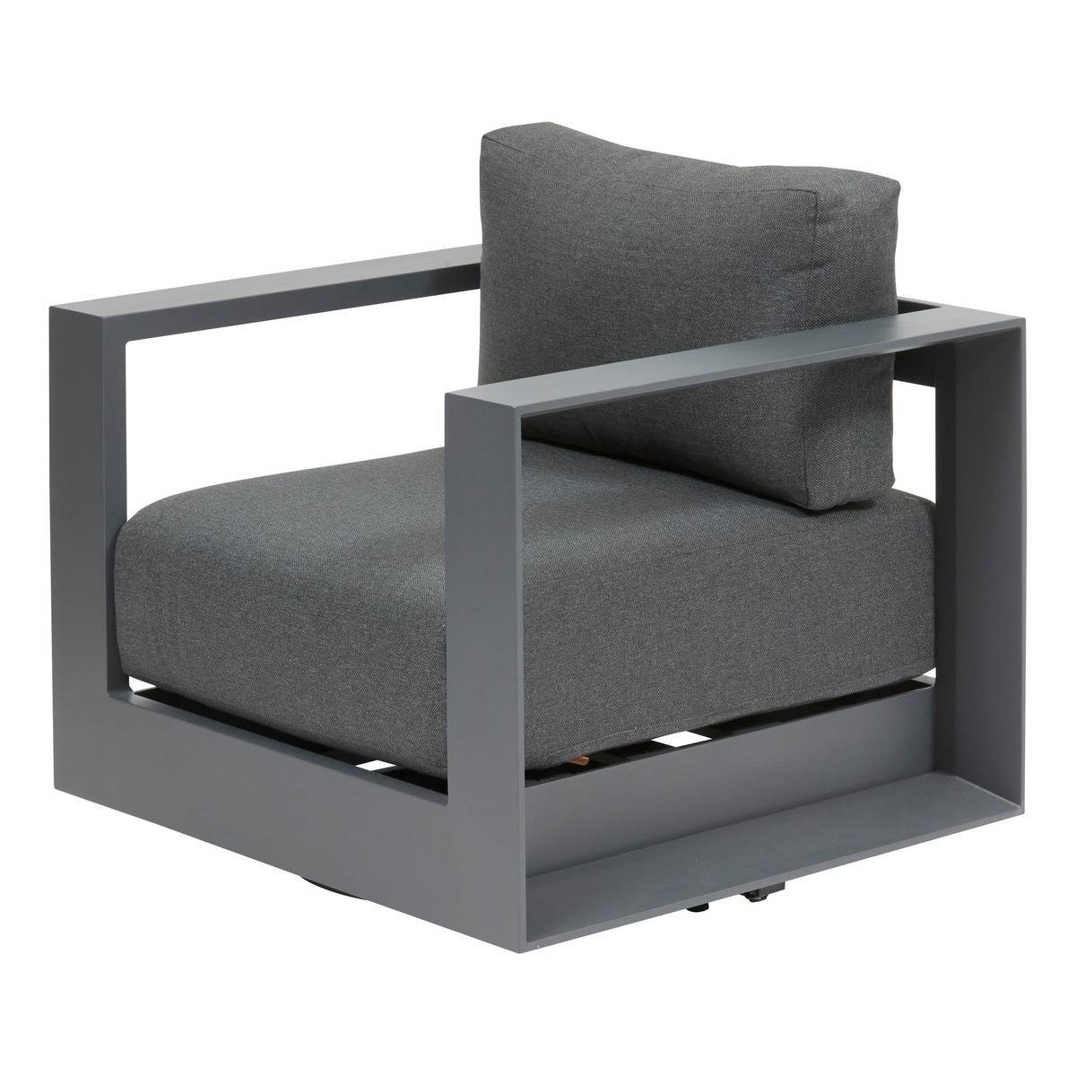 Hesperide - Fauteuil de salon de jardin rotatif ALLURE Gris / Graphite Hespéride - Image 5