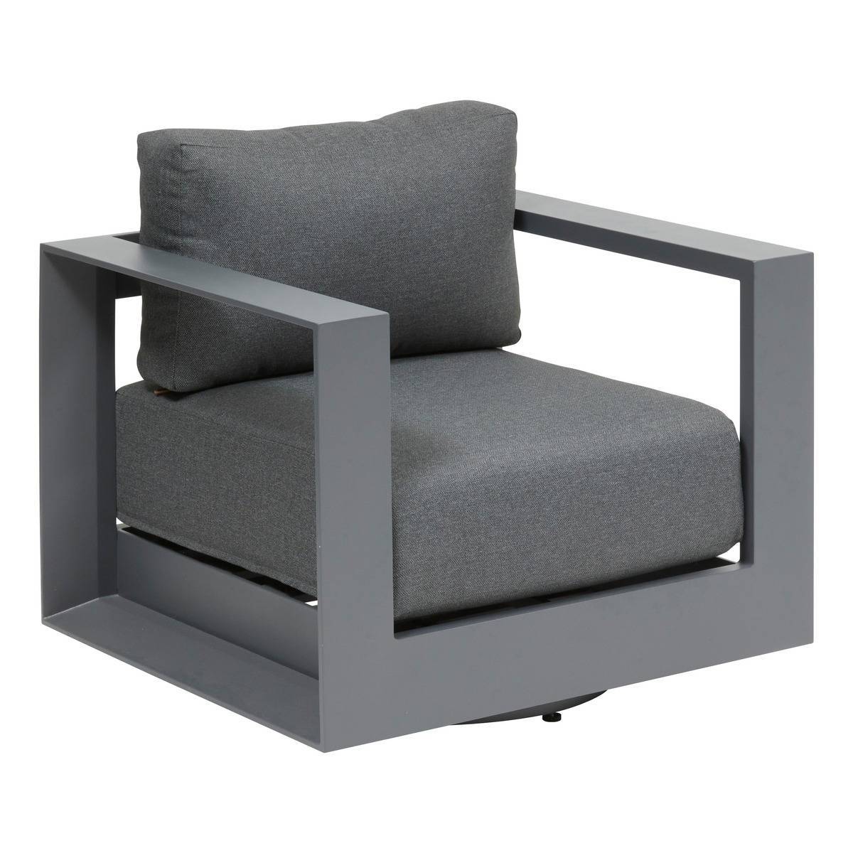 Hesperide - Fauteuil de salon de jardin rotatif ALLURE Gris / Graphite Hespéride - Image 2