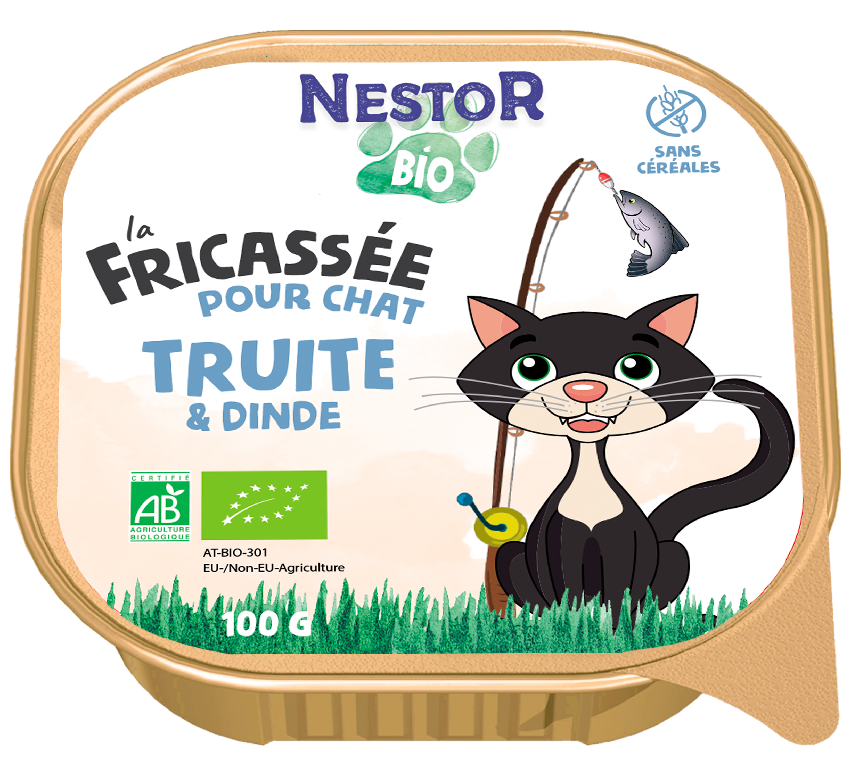 Nestor - Pâtées Sans Céréales Bio Truite & Dinde pour Chat - Image 1
