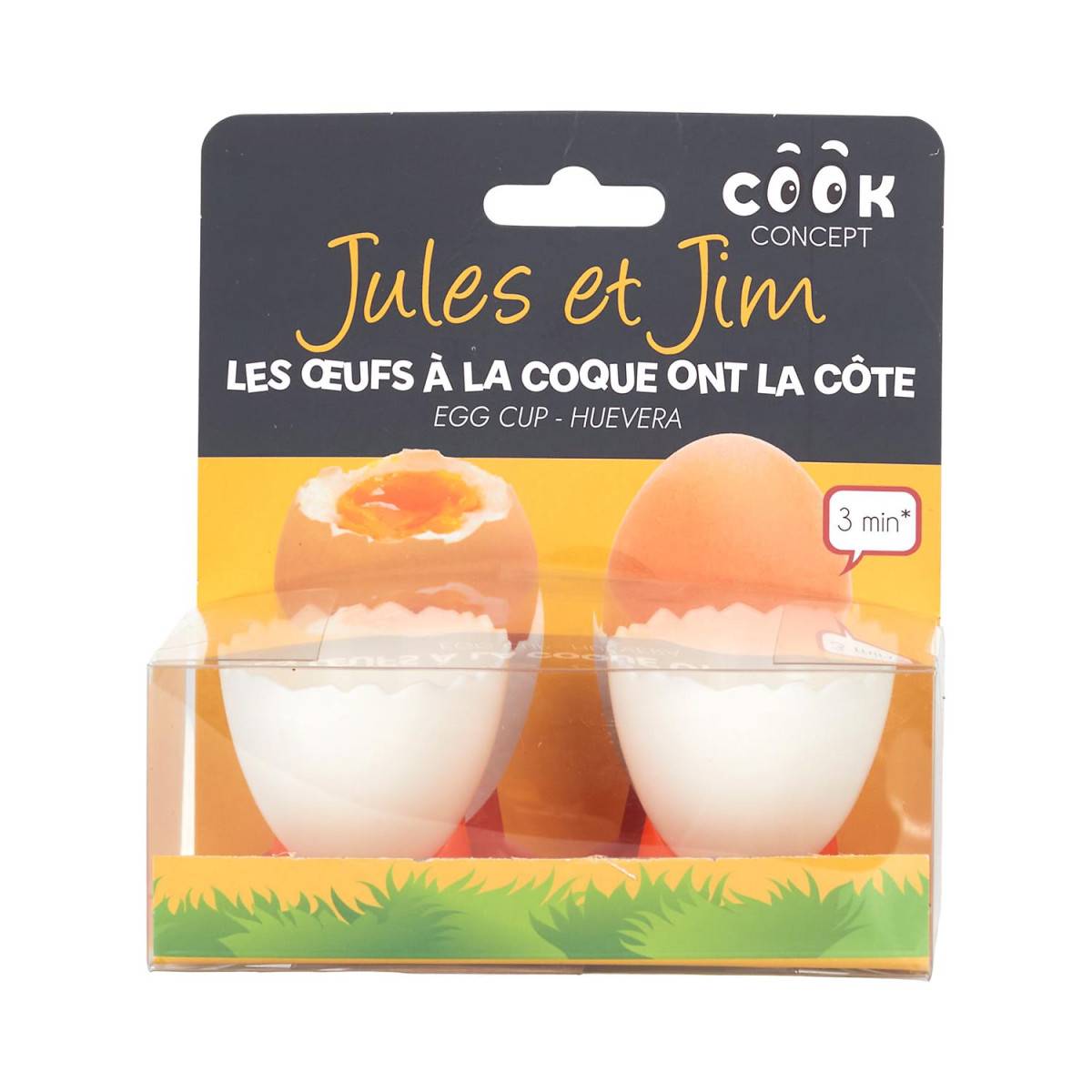 Cook Concept - Lot de 2 Coquetiers "Pieds de Poule" 5cm Blanc - Image 4