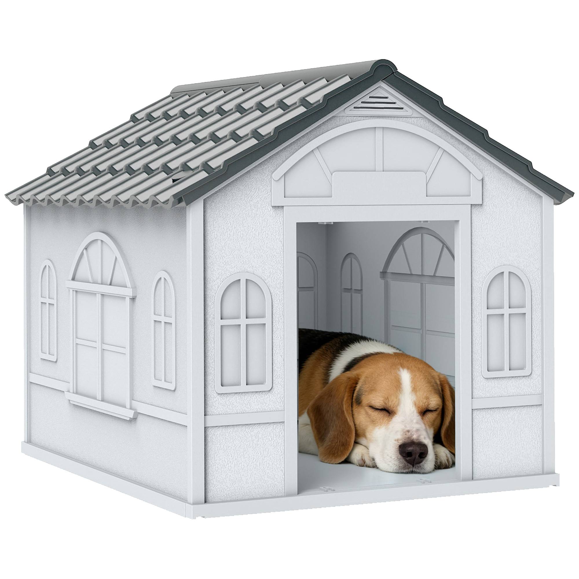 Sans Marque - Niche d'extérieur en PP blanc pour chiens de petite et moyenne taille - 65 x 75.7 x 63 cm - Image 1