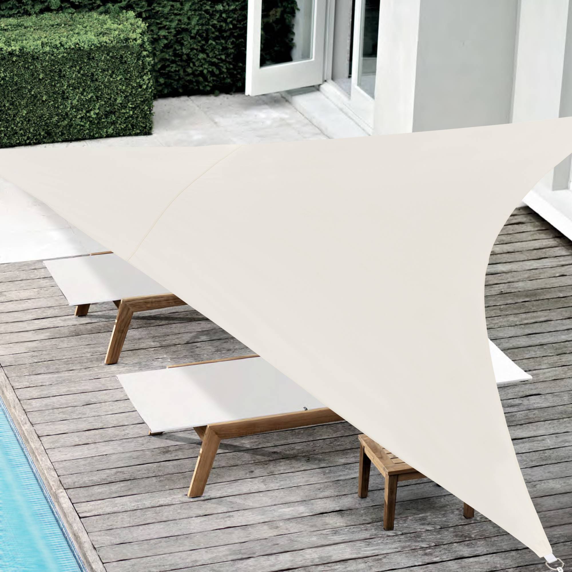 Voile d'Ombrage Patras Triangulaire Beige 300 x 300 x 300 cm [en.casa] - Image 6
