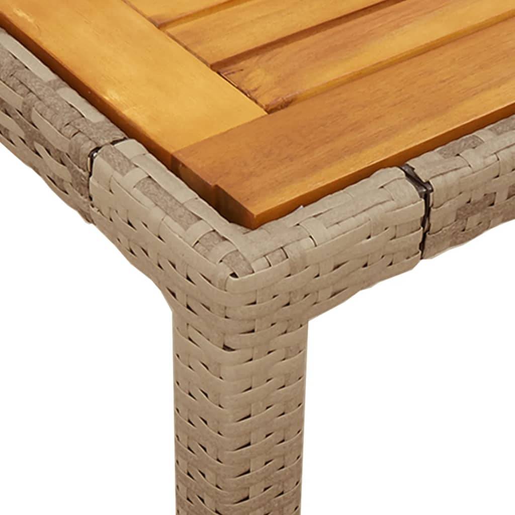 Maison Chic - Ensemble de 3 pcs table de jardin et chaises avec coussins - mobilier de jardin beige rotin acacia-JU2582 - Image 6