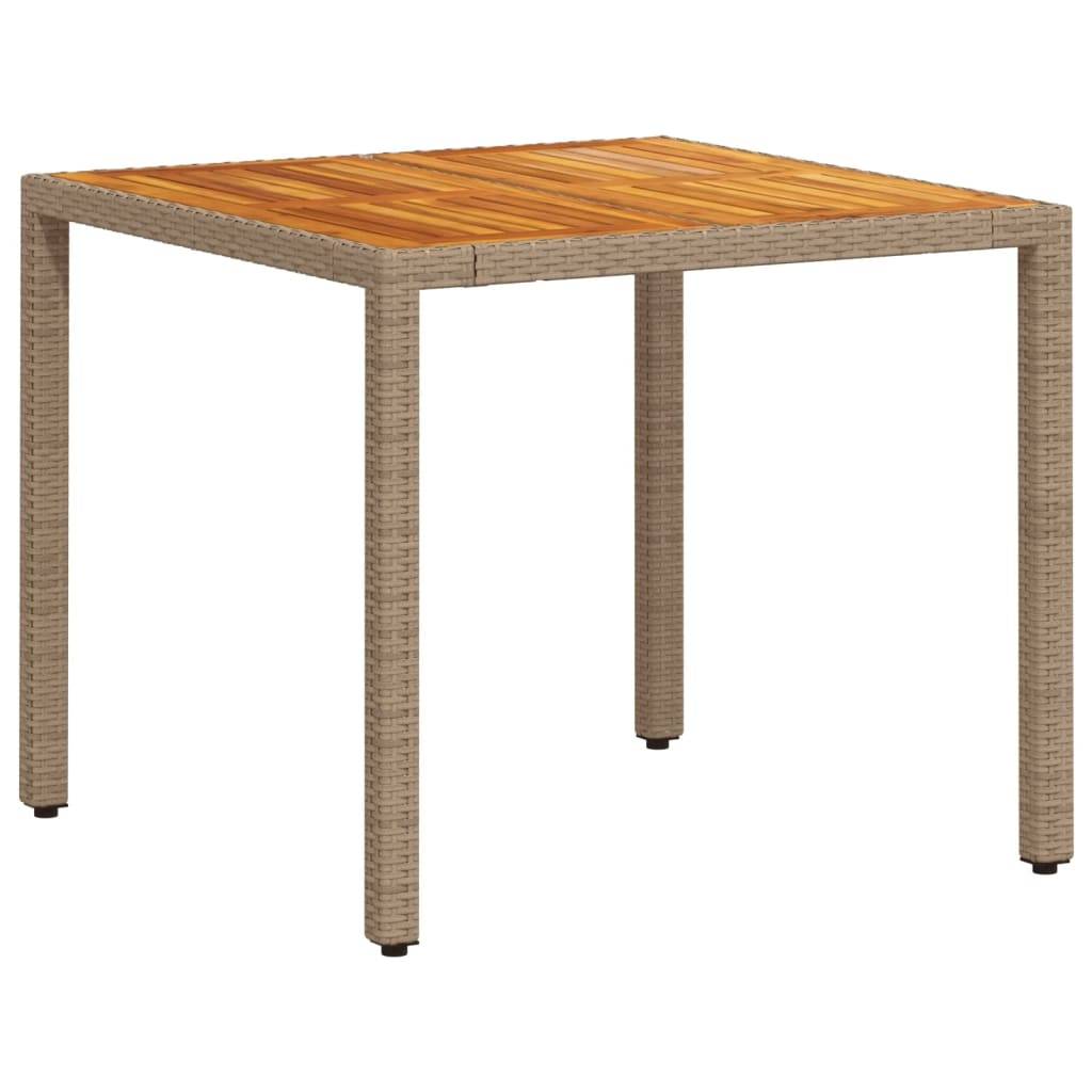 Maison Chic - Ensemble de 3 pcs table de jardin et chaises avec coussins - mobilier de jardin beige rotin acacia-JU2582 - Image 4