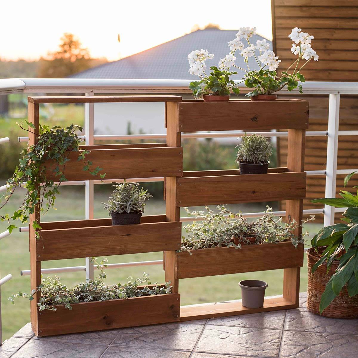 Etagère à plantes murale en bois 6 bacs - Cémonjardin - Image 3