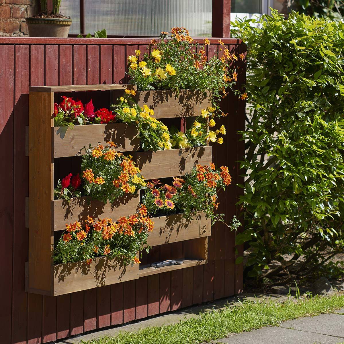Etagère à plantes murale en bois 6 bacs - Cémonjardin - Image 6