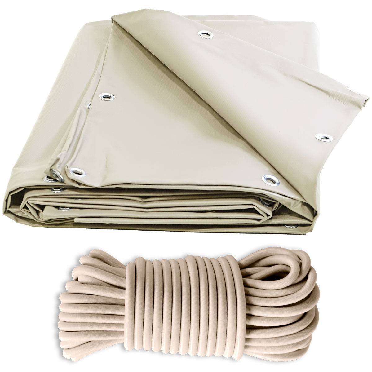 Pack Toile Pergola Ivoire 3x4 m + Sandow Ivoire 20m - Bâche Pergola prête à poser XP640PR Garantie 10 ans TECPLAST - Image 1