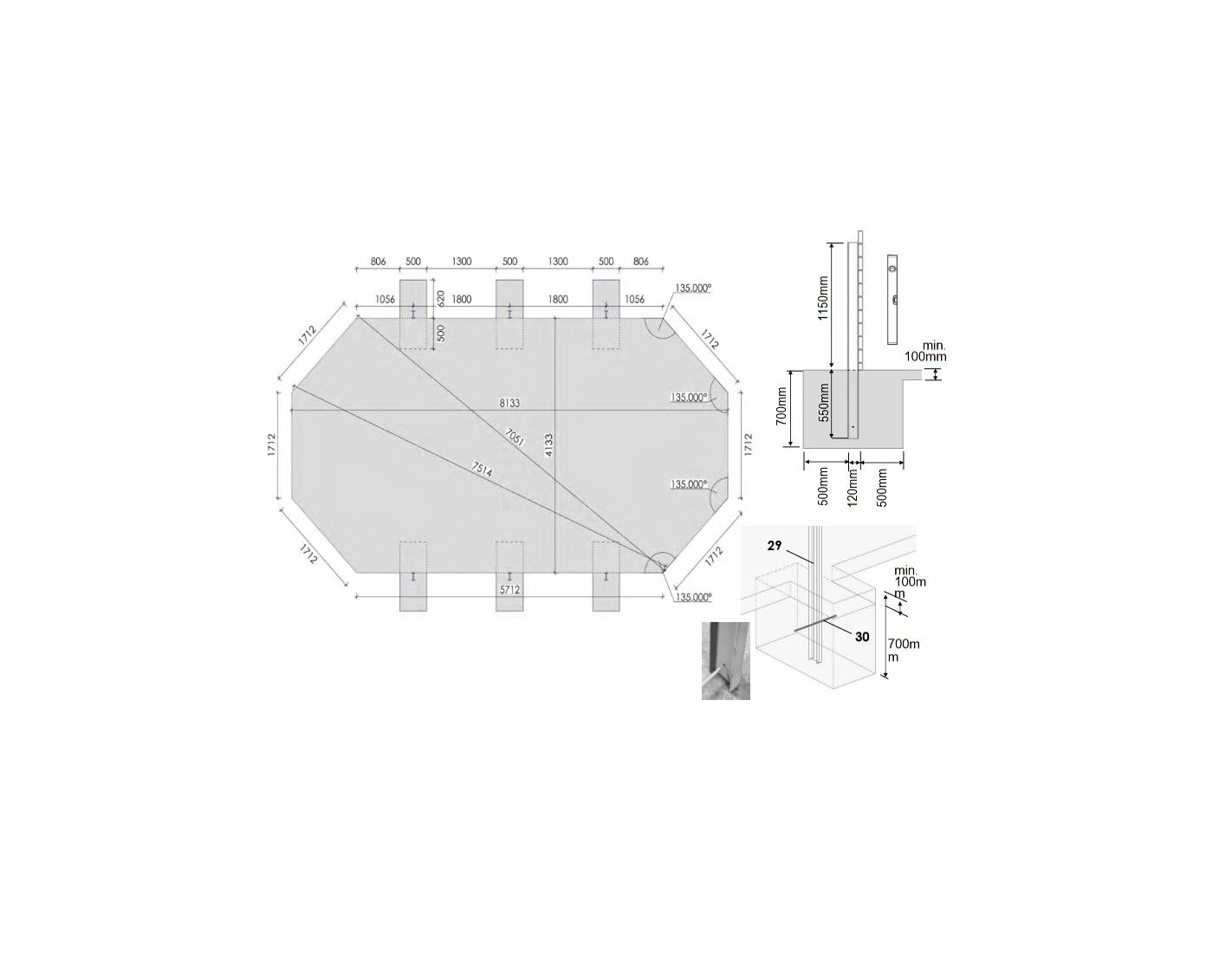 Altanka - Piscine en bois 8.57x4.57 - H.1.31 m fixations à sceller - BAS746OSPI - Image 8
