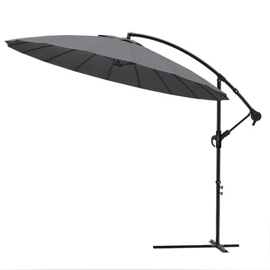 Vounot - Parasol déporté inclinable 3M avec housse de protection gris - 18 Baleines - Hauteur ajustable, inclinaison réglable, rotatif 360° - VOUNOT® - Image 1