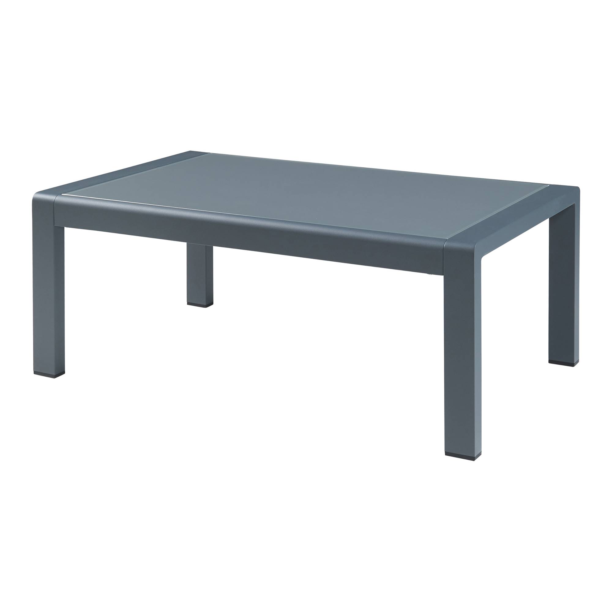 Casa.Pro - Table basse de jardin Avise verre trempé 100 x 60 x 40 cm anthracite casa.pro - Image 1