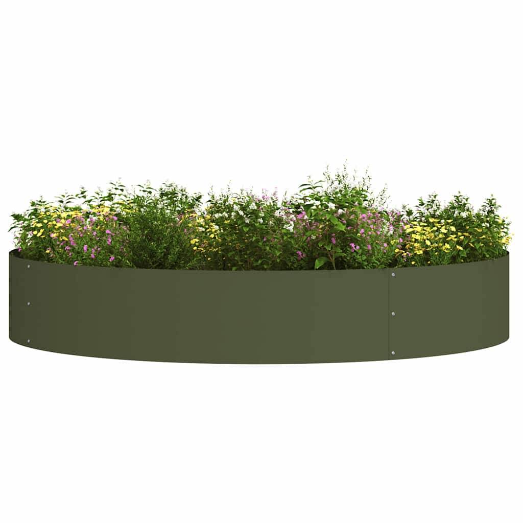 Maison Chic - Cache-pot, Pot De Fleurs Vert olive 120 x 120 x 20 cm Acier g427 - Image 2