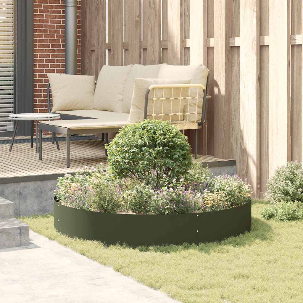 Maison Chic - Cache-pot, Pot De Fleurs Vert olive 120 x 120 x 20 cm Acier g427 - Image 3