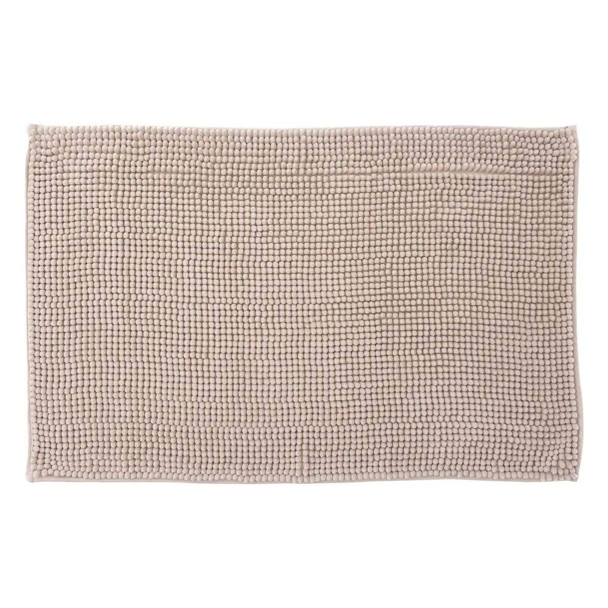 Tapis de Salle de Bain "Chenille" 50x80cm Beige - Image 1