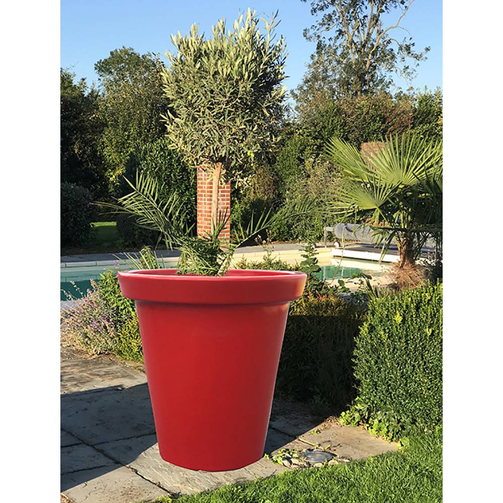 Pot de fleurs rond xxl delight 200l - lot de 2 - plast'up rotomoulage - Image 2