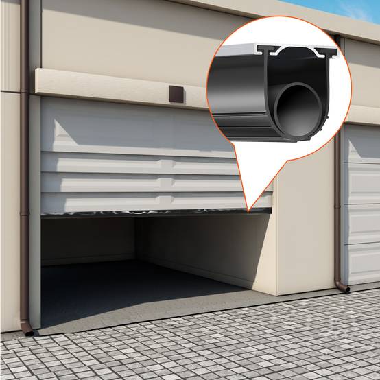 VEVOR Joint porte garage 4,8 m, caoutchouc, 10 cm largeur. Empêche vent, pluie. - Image 8