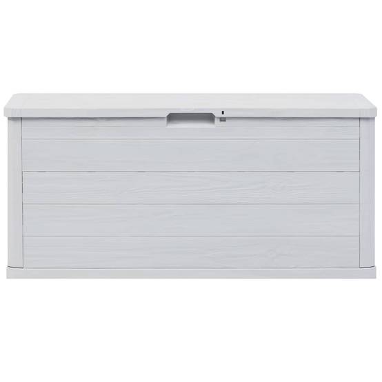Coffre boîte meuble de jardin rangement 280 litres gris clair - Image 3