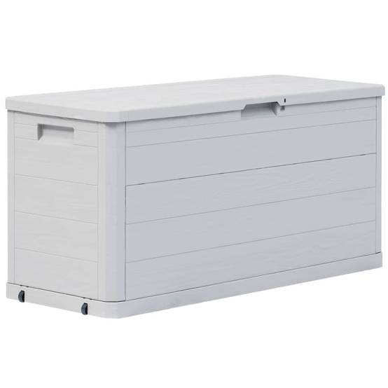 Coffre boîte meuble de jardin rangement 280 litres gris clair - Image 2