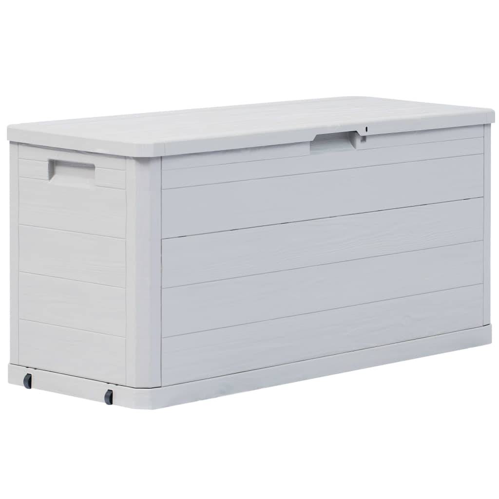 Coffre boîte meuble de jardin rangement 280 litres gris clair - Image 2